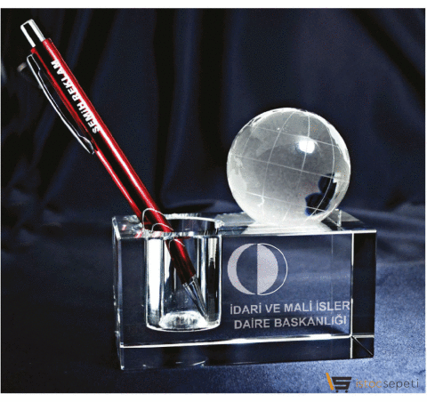 Kristal Dünyalı Kalemlik 50x100x50 mm Promosyon