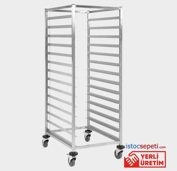 Fırın Tepsi Taşıma Arabası 70X50 Tepsiler İçin
