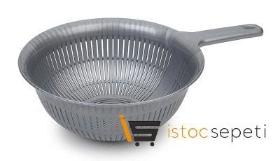 Saplı Pirinç Süzgeç 20.3 cm Gri