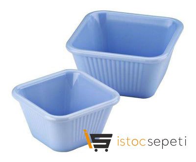 Kare Sosluk Polikarbonat 7x3.5 cm Mavi