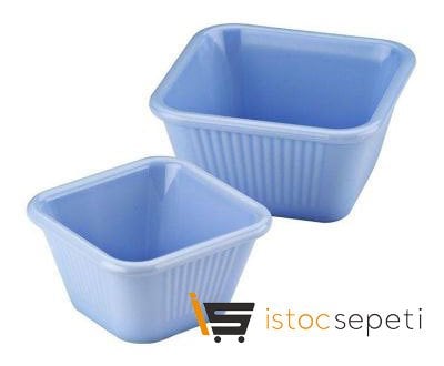 Kare Sosluk Polikarbonat 7x3.5 cm Mavi