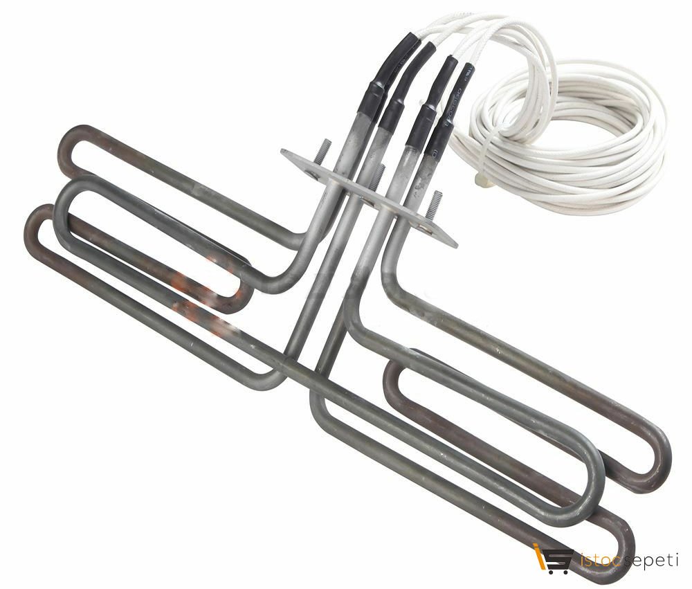 Endüstriyel M Tip Flanşlı Fırın Rezistansı L:401mm 3x1300Watt UPİ