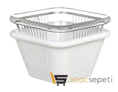 Kare Sosluk Polikarbonat 7x3.5 cm Beyaz