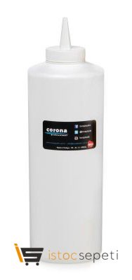 Kapaklı Mayonez Şişesi 950 ml Beyaz