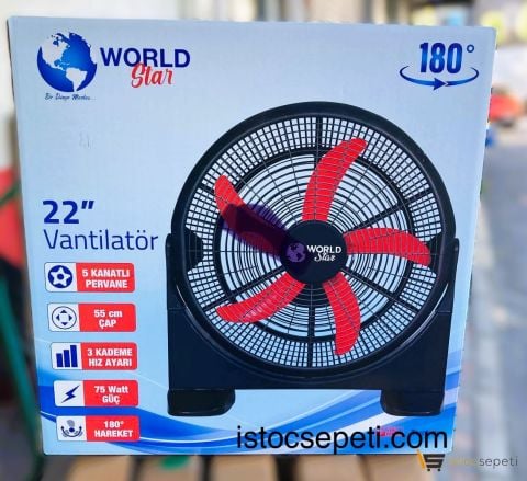 Sanayi Yer Tipi Vantilatör 3 Kademeli 56 cm iş Yerleri ve Spor Salonları için