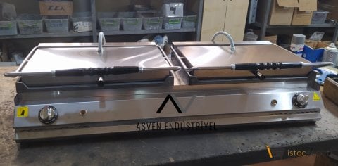 Özel Üretim Tost Makineleri Çİft Kapaklı 20+20 Dilim Alt Üst Döküm