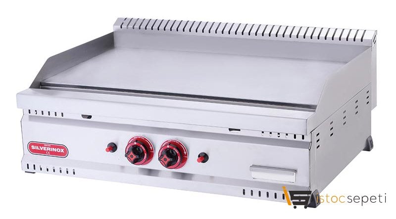 SilverInox 600 Seri Düz Pleyt Izgara 60x60cm LPG'li