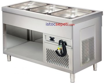 Soğuk Servis Altı Açık Dolaplı 3 Hazneli Elektrikli Açık Büfe