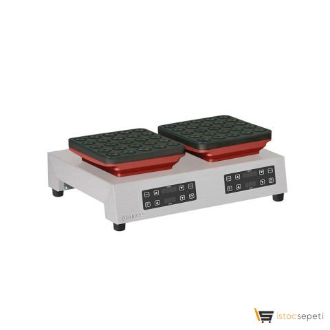 Omake WFL51.E25 Dijital Top Poffertjes Çiftli Waffle Makinesi, Elektrikli