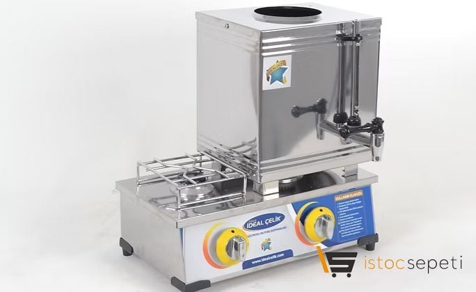 Gazlı çay kazanı 15lik tek demlikli