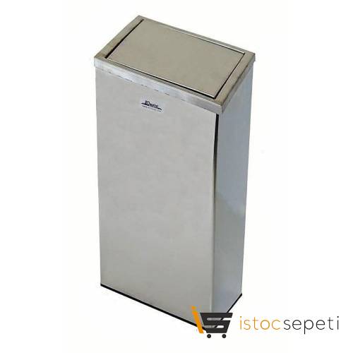 Arı Metal Dokunmatik Kapaklı 30 Lt Paslanmaz Çöp Kovası