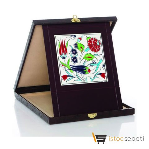 Çini Desenli Ahşap Plaket Promosyon