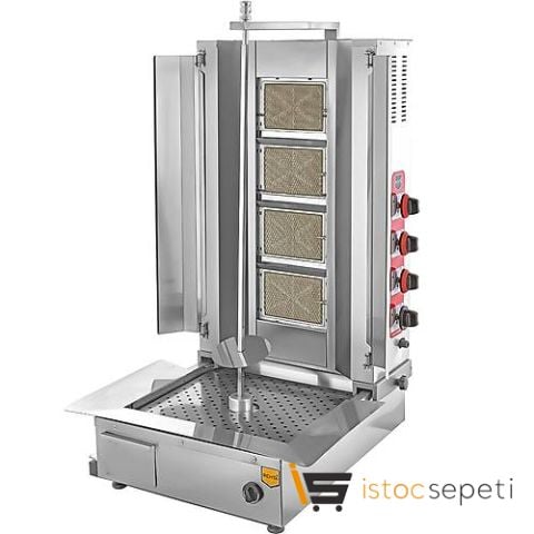 Remta 4 Radyanlı Alttan Motorlu Doğalgazlı Döner Ocağı D08(A)