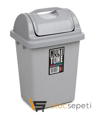 İtmeli Çöp Kovası Köşeli No: 1 3.25 L Gri