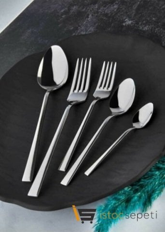 60 Parça Ege 12 Kişilik Çelik Düz Çatal Kaşık Seti Takımı