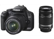 Canon EOS 450D 12.2 MP 3'' LCD DSLR Fotoğraf Makinesi + 18-55 mm + 55-250 mm IS Lens Kit