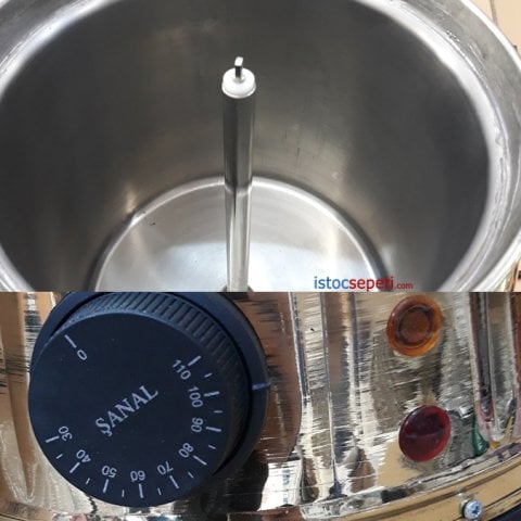 Bakır Sahlep Kazanı Elektrikli Salep ısıtma Makinesi 15 Litre Karıştırıcısız