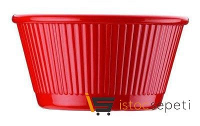 Yuvarlak Mini Sosluk Polikarbonat 8.4x4.4 cm Kırmızı