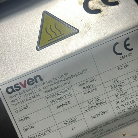 Yufka Ekmek Pişirme Makinesi Doğalgazlı CE Belgeli 80 cm