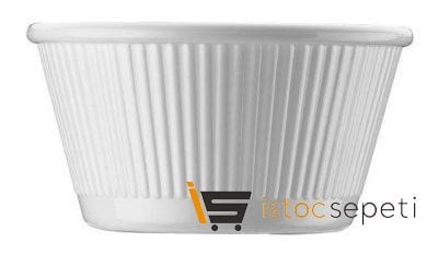 Yuvarlak Mini Sosluk Polikarbonat 7x3.5 cm Beyaz