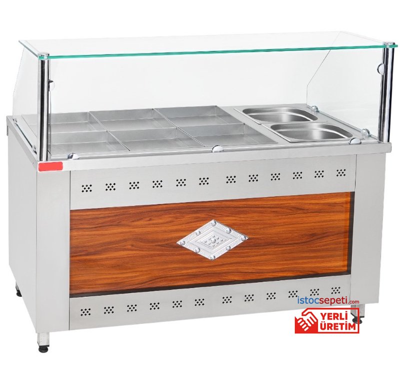 Doğalgazlı Yemek Isıtıma Tezgahı Çorbalık ve Yemeklik CE Belgeli Benmari