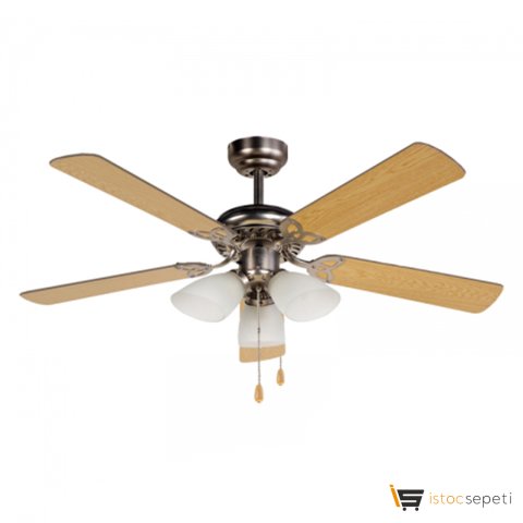 Kaşkar Taflan L42012 Üç kademeli Çekme Zincirli Tavan Vantilatörleri