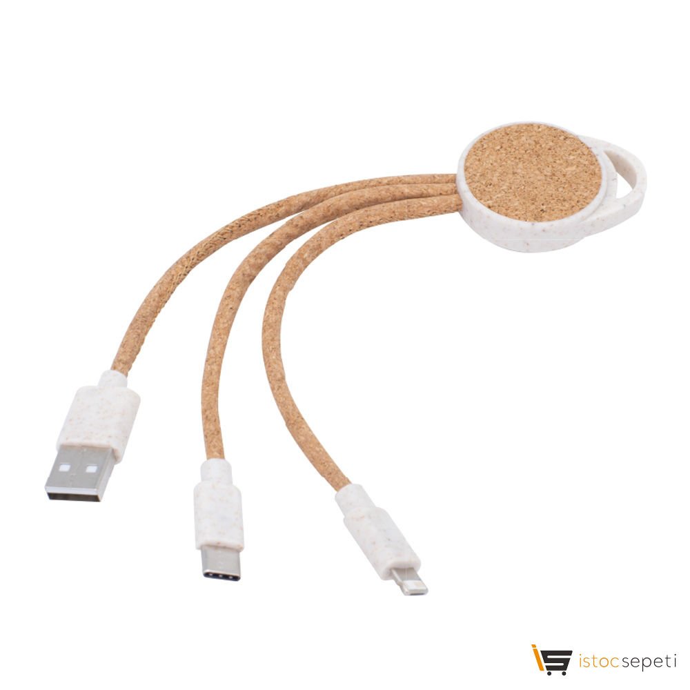 Promosyon 2'li Mantar Şarj Kablosu