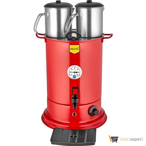 Remta Elite EL11 Çay Makinesi 2 Demlikli 20 Litre Kırmızı