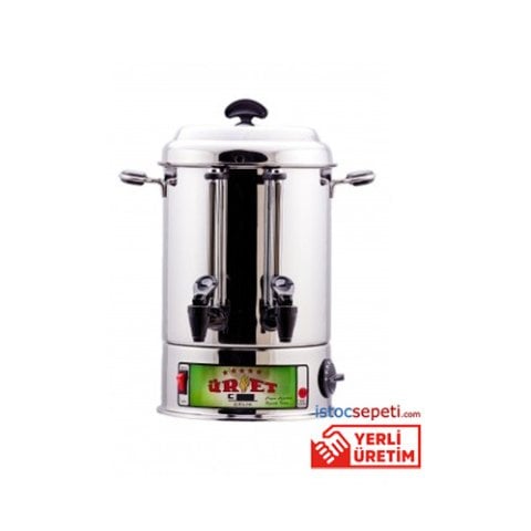 50 Bardak Çay Makinesi Üret Parlak Çelik 6 Lt