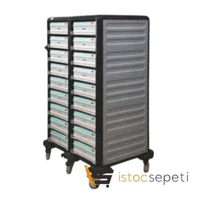 Empero Yemek Dağıtım Arabası 18 Tepsi Kapasiteli 100x79x149 cm