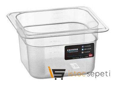 Gastronomi Küvet GN 1/6 Kare 1.5 L