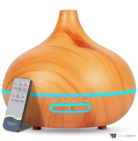 Büyük 550 Ml Hava Nemlendirici Ortam ve Oda İçin Kumandalı Ultrasonik Işıklı Zamanlayıcı