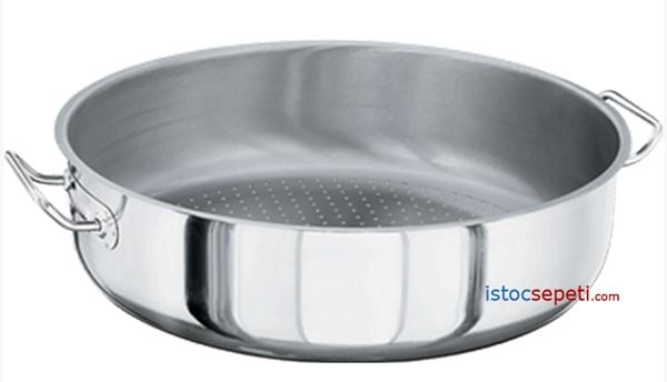 Makarna Süzgeci 100 Kişilik Sanayi Tip Makarna Süzgeçleri 50x54x10 cm 32 Lt