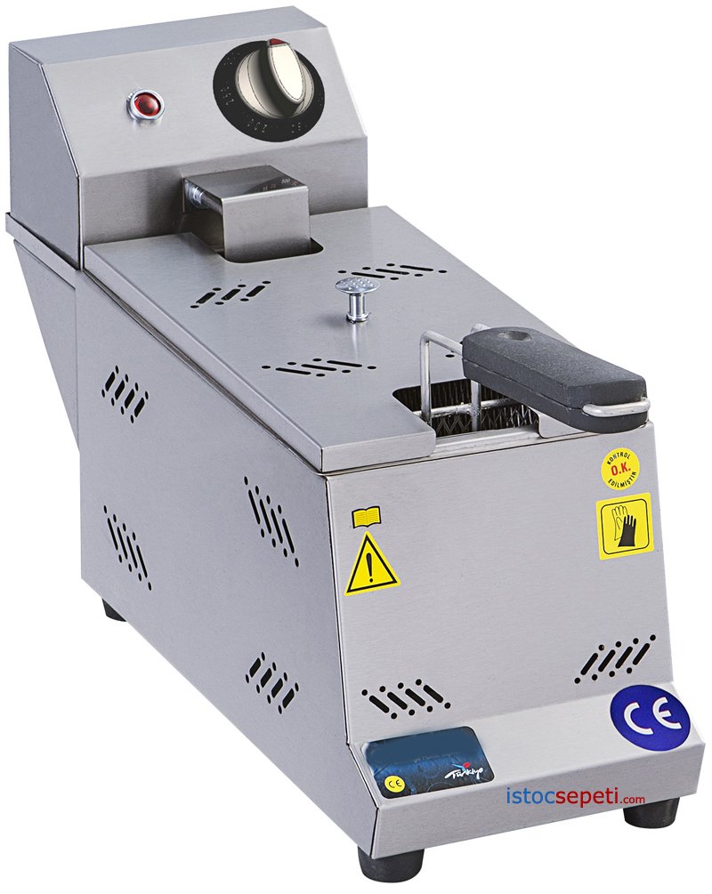 Sanayi Tip Fritözler Elektrikli 3 Lt Patates Fritözü Çelik