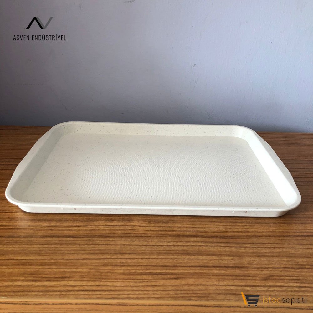 Büfe Servis Tepsisi 27x36 cm Gri Renk