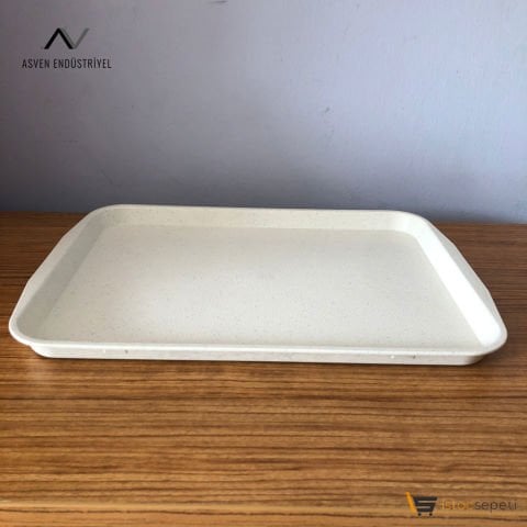 Büfe Servis Tepsisi 27x36 cm Gri Renk