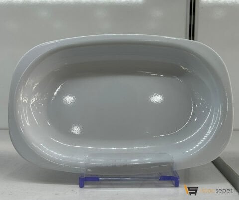Toptan Salata Tabağı 28x18 cm 10 Adet Oval Yayık Tabaklar