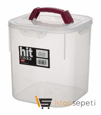 Erzak Kavanozu No: 2 Köşeli Kilitli Kapak 9 L