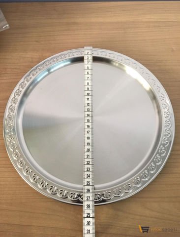 Yuvarlak Sunum Tabağı Desenli Çorba Altlığı 28 cm