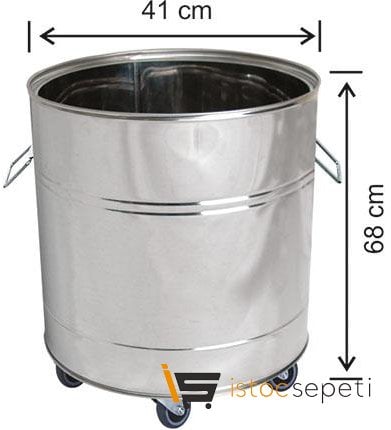 Arı Metal 1075 Çöp Kovası Tekerlekli Kulplu 70 Lt Paslamaz