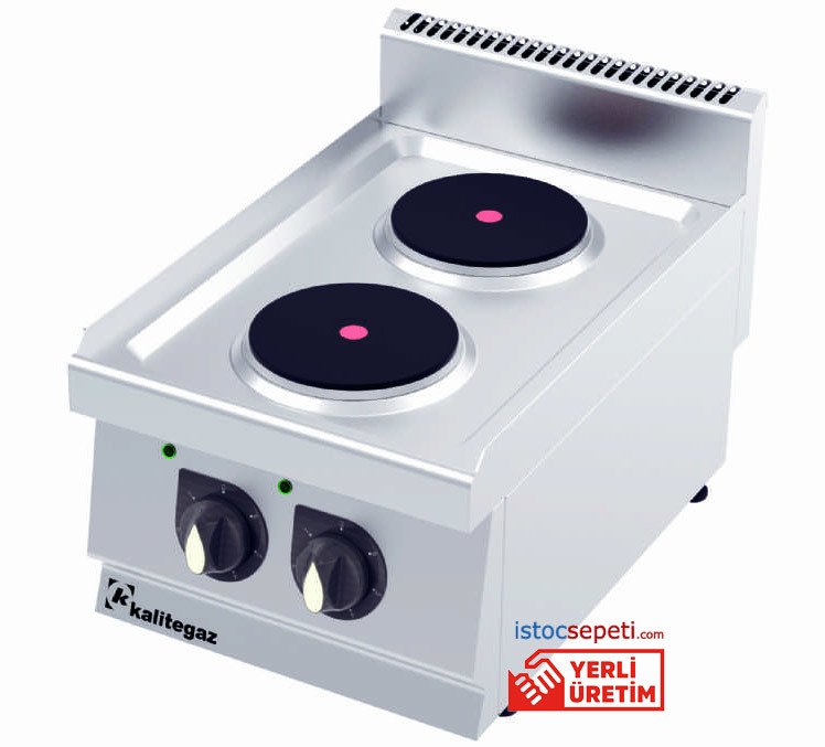 Elektrikli Yemek Pişirme Ocağı Çiftli Sanayi Mutfak Tipi Kalitegaz C4060E