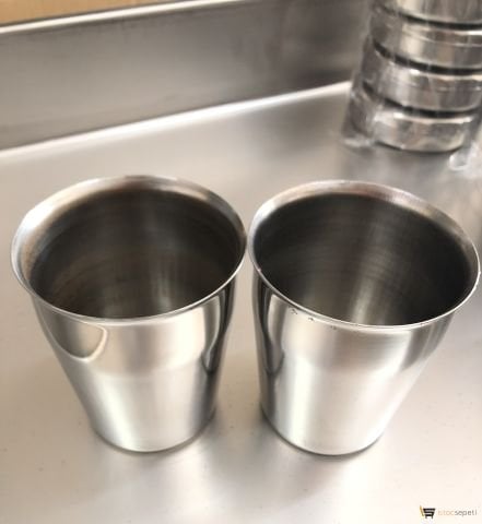 Metal Asker Tipi Bardak Çelik 10 Adet Toptan