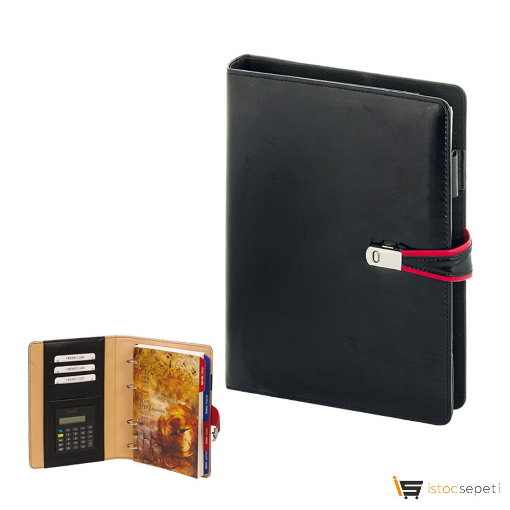 Siyah Termo Deri̇ Organizer Ebat: 17 x 23 cm Promosyon