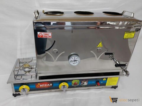60lik Kaynaklı Elektrikli ve Doğalgazlı Çay Kazanı
