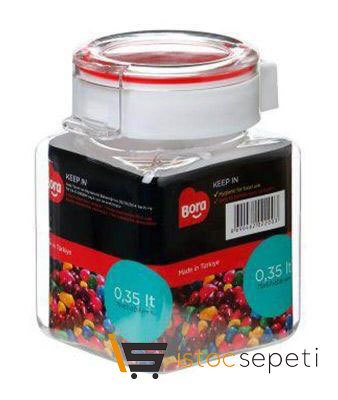Köşeli Pet Saklama Kabı No:1 350 ml