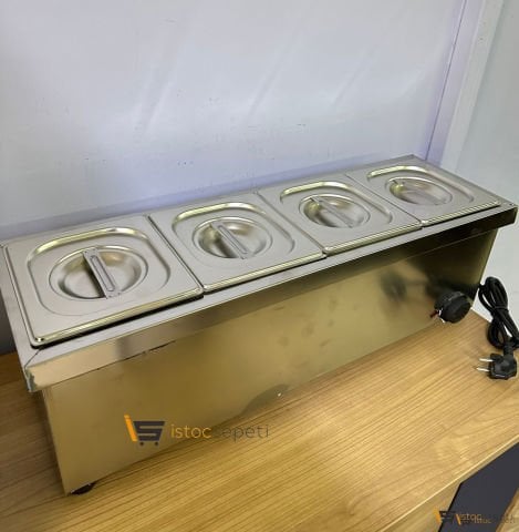 Kalıp Çikolata Eritme Makinesi Waffle 4 Gözlü Çelik Elektrikli Benmari