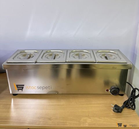 Kalıp Çikolata Eritme Makinesi Waffle 4 Gözlü Çelik Elektrikli Benmari