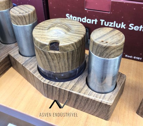 Lokanta Baharatlık Takımı Tuzluk Biberlik Masa Üstü 3 lü