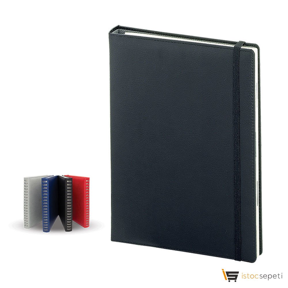 Siyah Termo Deri̇ Ajanda Ebat: 17 x 24 cm Promosyon
