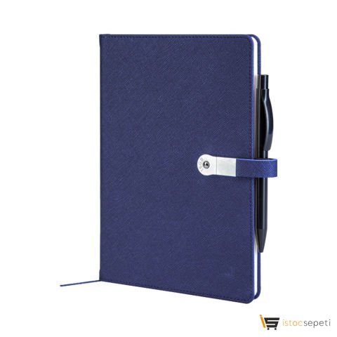 Lacivert Termo Deri̇ USB'li Defter Ebat: 15 x 21 cm  224 Sayfa Promosyon